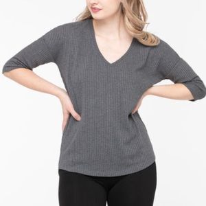 2/$15 Ricki’s Waffle Knit Top Grey Size S NWT